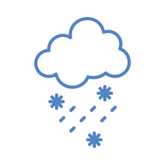 Freezing Rain icon isolate white background vector stock illustration