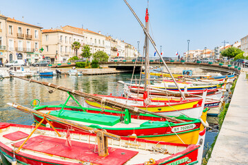 Bateaux de pêche sur le Canal de Peyrade à Sète