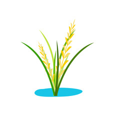 Rice Plant Agriculture Vector Design. Rice Plant Design Element. Rice Plant Single Icon. Rice Plant Illustration Svg File