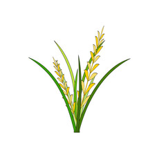 Rice Plant Agriculture Vector Design. Rice Plant Design Element. Rice Plant Single Icon. Rice Plant Illustration Svg File