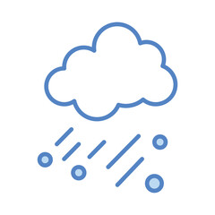 Hail icon isolate white background vector stock illustration