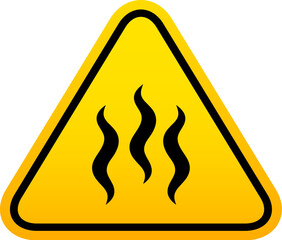 Toxic gas yellow warning sign