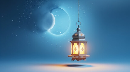 Fototapeta na wymiar islamic background with golden lamp lantern.