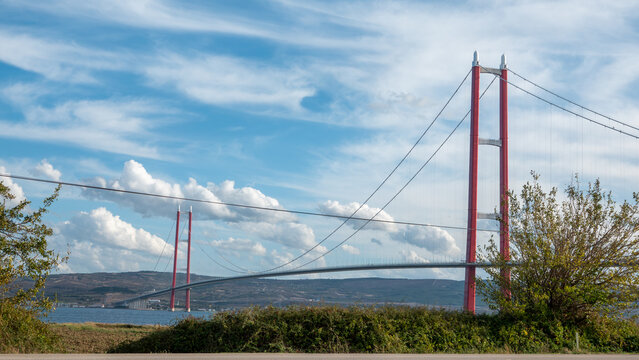 The 1915 &Ccedil;anakkale Bridge (Turkish: 1915 &Ccedil;anakkale K&ouml;pr&uuml;s&uuml;, also known as the Dardanelles Bridge, is a road suspension bridge in the province of &Ccedil;anakkkale in northwestern Turkey.