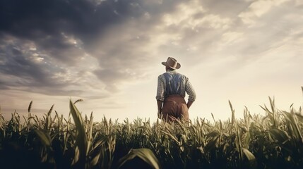 Farmer standing in the field