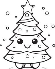 Christmas Tree Cartoon Vector