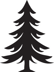 Christmas tree vector on transparent background