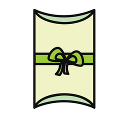 Colored christmas present icon Vector