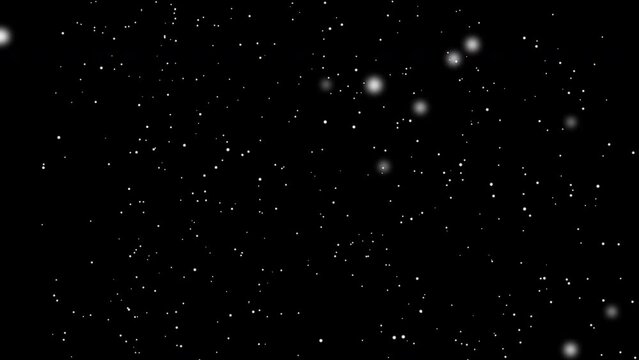 snow falling in white and black alpha luma 4k background overlay