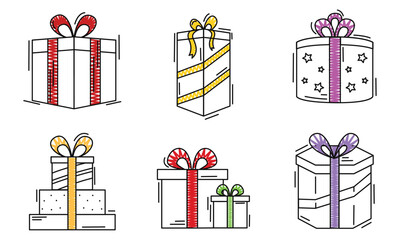 Set of present icons Vector