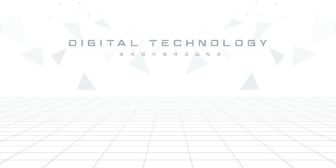 Digital technology metaverse grey white background, cyber information abstract speed connect communication, innovation future meta tech, internet network connection, Ai big data, illustration 3d