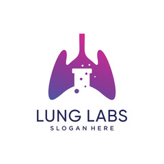 Labs lung design element vector with creative concept for business person