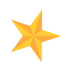 Obraz premium Isolated golden star shape icon Vector