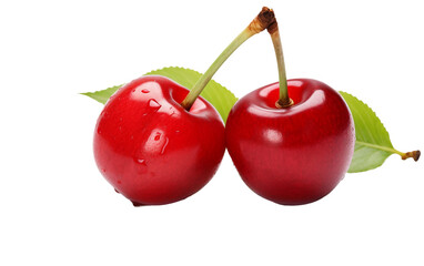 Isolated Sweet Cherries on transparent Background