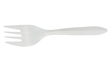 Four prong disposable white plastic fork