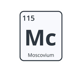 Moscovium Chemical Symbol. 
