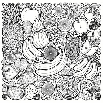 seamless pattern with fruits