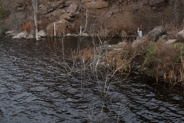 Autumn landscape of a lake