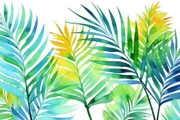 Plant nature pattern summer palm jungle leaves illustration floral tropics background exotic