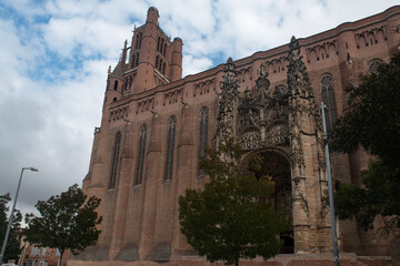 Fototapeta na wymiar Architecture of Sainte Cecile Cathedral in Albi, France