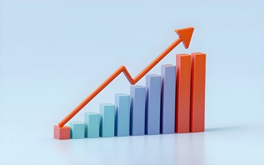 rising business graph, Business growth concept, graph chart.