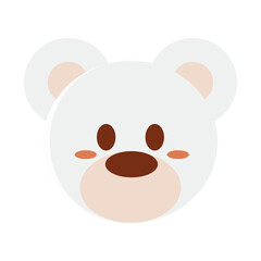 Cute polar bear christmas avatar Vector