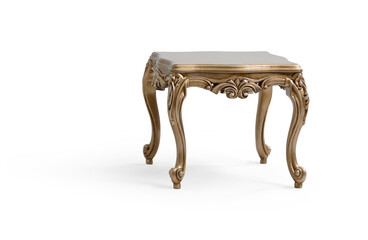 classic coffee table isolated on white background .