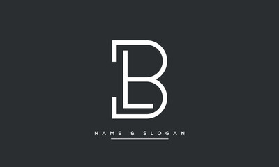 LB or BL Alphabet letters Logo Monogram