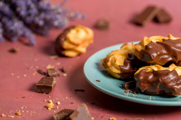 Apricot shortbread cookies. Menu concept.