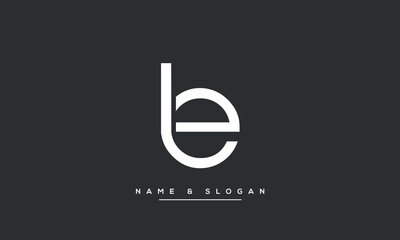 Alphabet letters KE or EK Logo Monogram