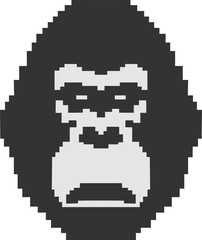 Gorilla pixel head