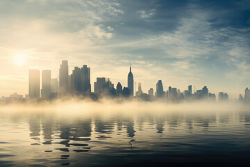 Morning Reverie: Gotham City's Enchanting Sunrise