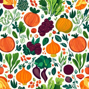 vegetable pattern seamless