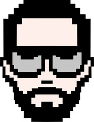 Fototapeta premium Man head pixel art