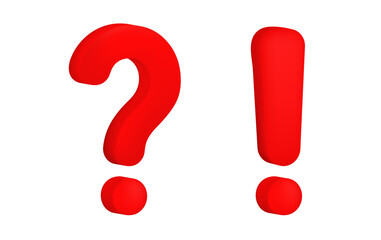 3D question and answer mark cartoon child icon. Colored quiz sign