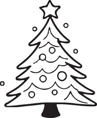 Obraz premium Christmas tree icon vector