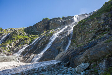 Fototapeta na wymiar Sofia waterfalls, Arkhyz landscape. Russia