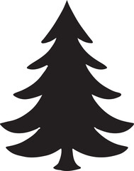 Christmas tree icon vector on a transparent background