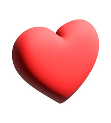 red heart isolated on white