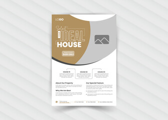 Unique real estate flyer layout design