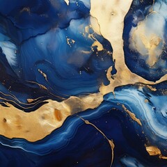 Dark blue marble texture with gold
