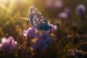 Close-up on a butterfly. 