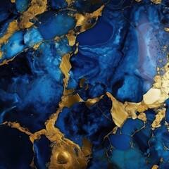 Dark blue stone texture with gold