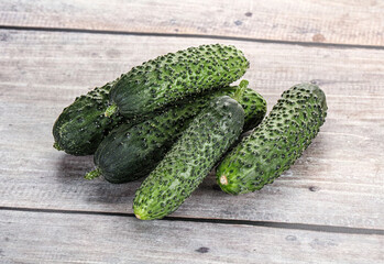 Fresh natural organic cucumbers heap