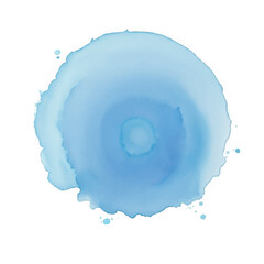 Abstract watercolor circle painted background, Blue watercolor