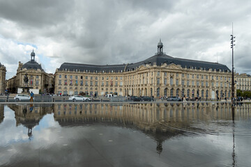 Fototapeta premium Travel destination, walking in central part of Bordeaux city, view on houses and streets