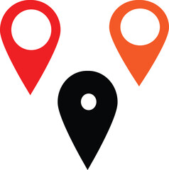 Fototapeta premium set of map pointers