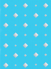 Abstract pattern of white squares on light blue background 