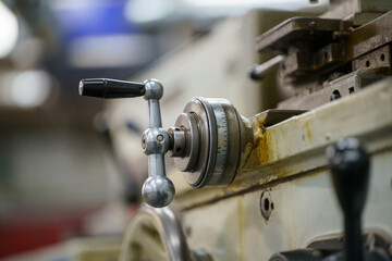 metalworking tool Milling machine, detail on machine background.