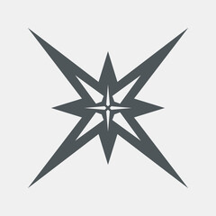 Star north quality vector illustration cut